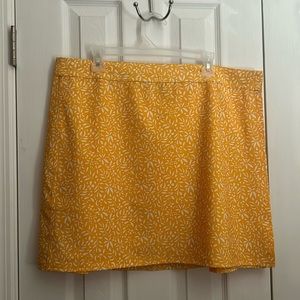 Rip Skirt wrap skirt. Yellow and white.